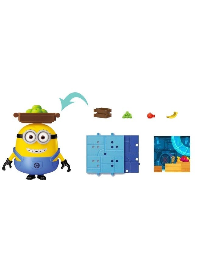 BLOKEES PreCool Minions Otto Model Kit | The Fruit Handler Playset with Crates & Accessories | Buildable Collectible Construction Toy for Kids Ages 4+ | Jelly Factory Series - Image 5